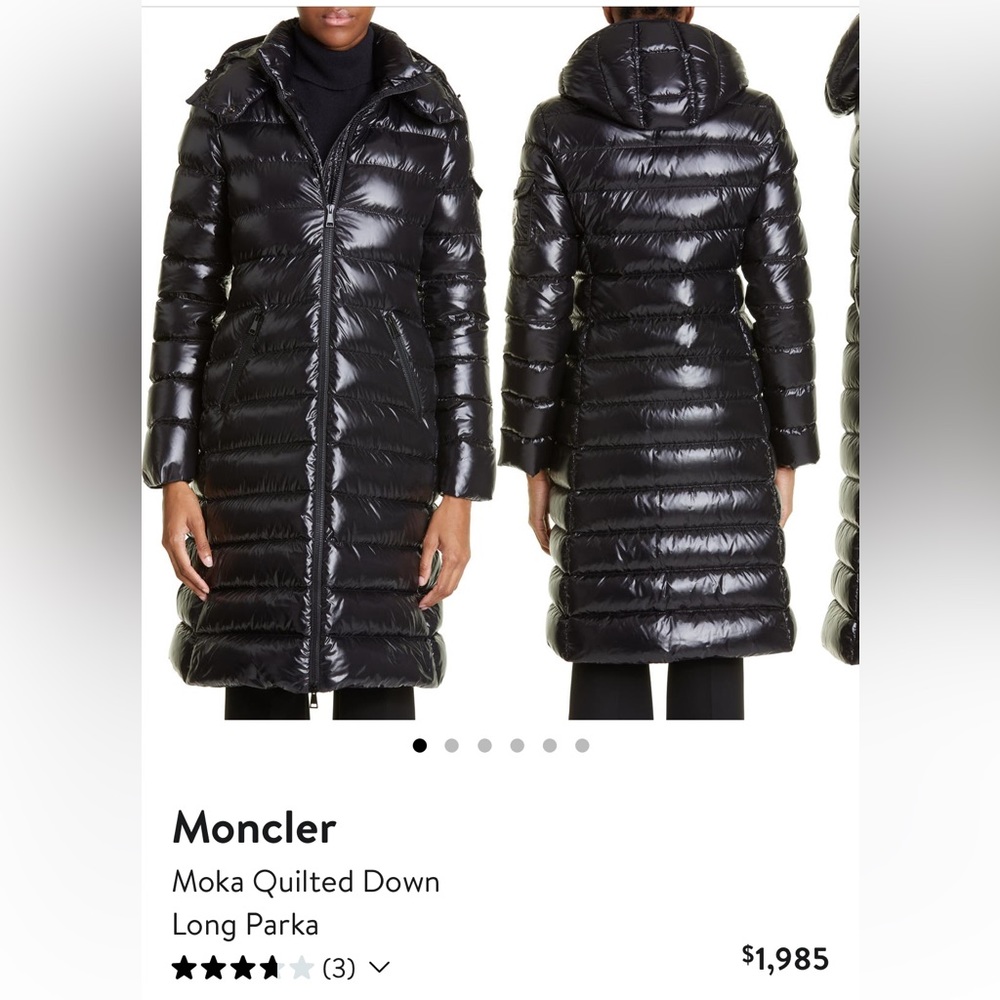 Moncler Moka Quilted Down Long Parka